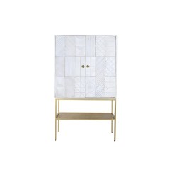 Buffet DKD Home Decor Doré Métal Blanc Bois de manguier (91 x 44 x 152 cm)