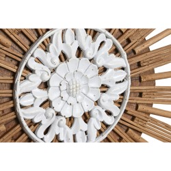 Décoration murale DKD Home Decor Blanc Marron Naturel Urbaine 70 x 1.5 x 70 cm 70 x 1,5 x 70 cm 73 x 1,5 x 73 cm