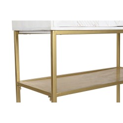 Buffet DKD Home Decor Doré Métal Blanc Bois de manguier (91 x 44 x 152 cm)