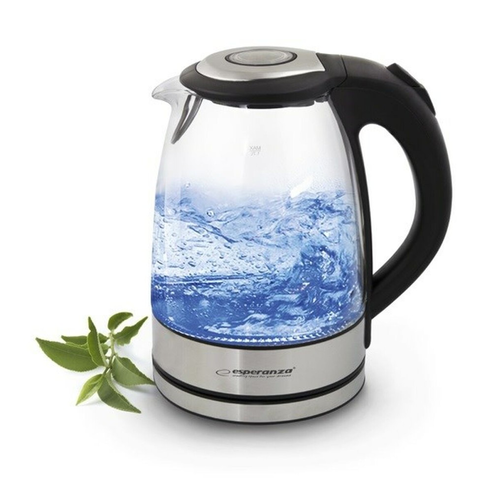 Wasserkocher Esperanza EKK012 Schwarz Glas Kunststoff 2200 W 1,7 L