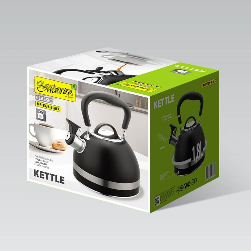 Teapot Feel Maestro MR-1336-BLACK Black Stainless steel 1,8 L