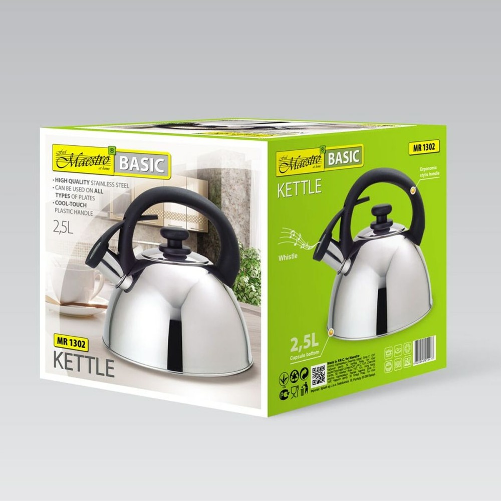 Théière Feel Maestro MR-1302 Noir Acier inoxydable 2 L