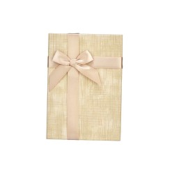 Set of decorative boxes Beige Cardboard Stripes Lasso 3 Pieces