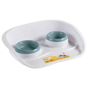Dog Feeder Kerbl White Black Ceramic
