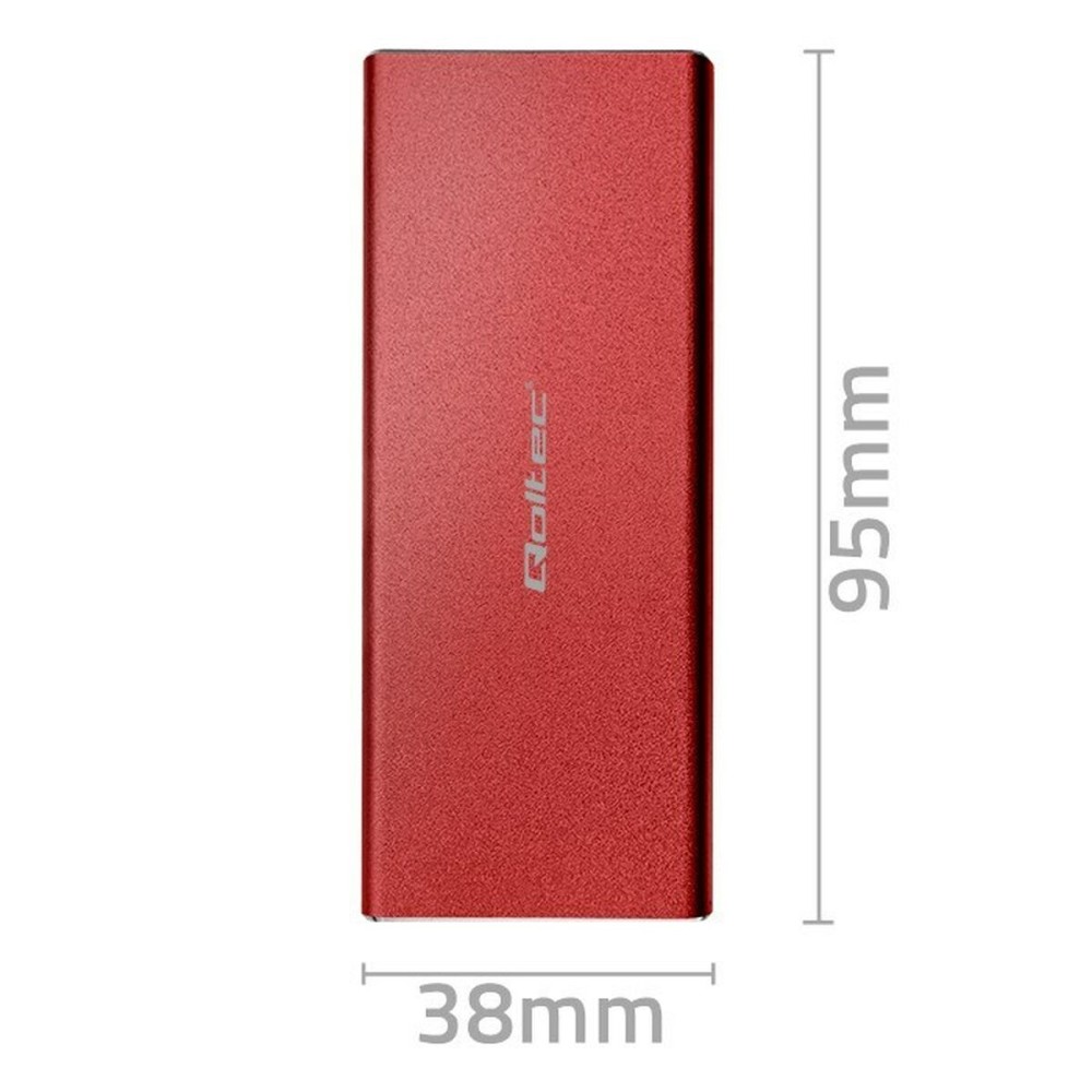 External Box Qoltec 51831 Red