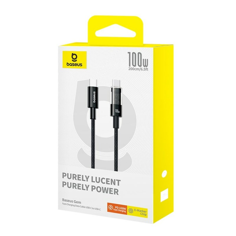 USB-C zu USB-C-Kabel Baseus P10373000111-01 Schwarz 2 m