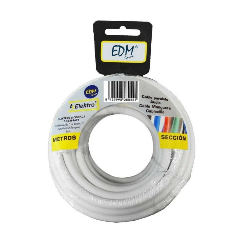 Cable EDM 2 x 1 mm White 15 m