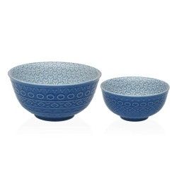 Snack Bowl Versa Blue Ceramic Porcelain 16 x 7,7 x 16 cm