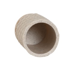 Trinkglas Home ESPRIT Beige Harz Bambus 7,5 x 7,5 x 10 cm