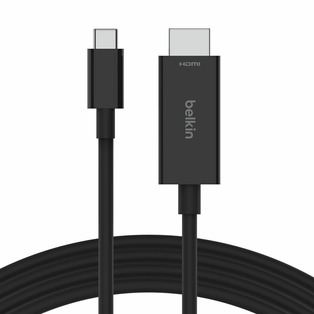 Câble USB-C vers HDMI Belkin AVC012bt2MBK Noir 2 m