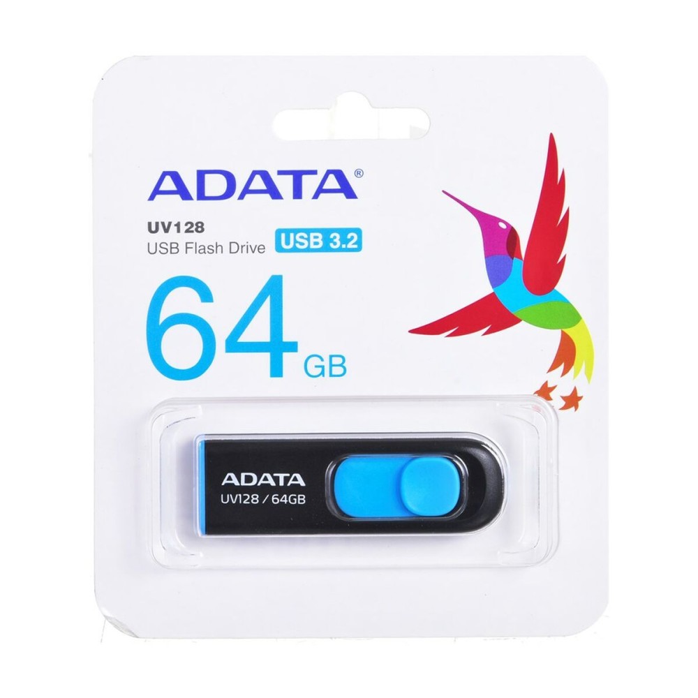 USB stick Adata 64GB DashDrive UV128 Blue Black 64 GB