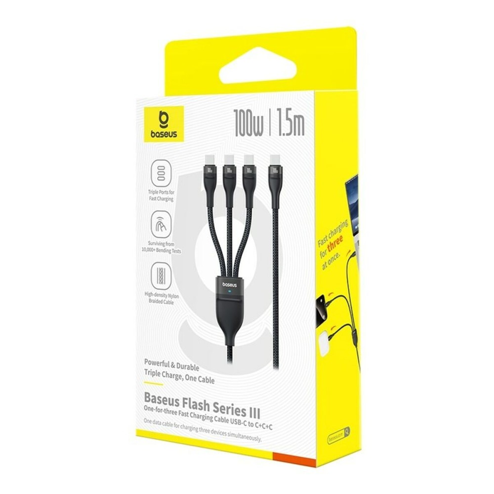 USB-C zu USB-C-Kabel Baseus P10377503111-00 Schwarz 1,5 m