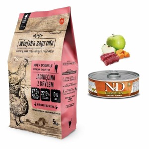 Katzenfutter WIEJSKA ZAGRODA Lamb with krill Lamm 5 kg