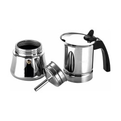 Italian Coffee Pot Fagor Etnica Stainless steel 18/10 4 Cups