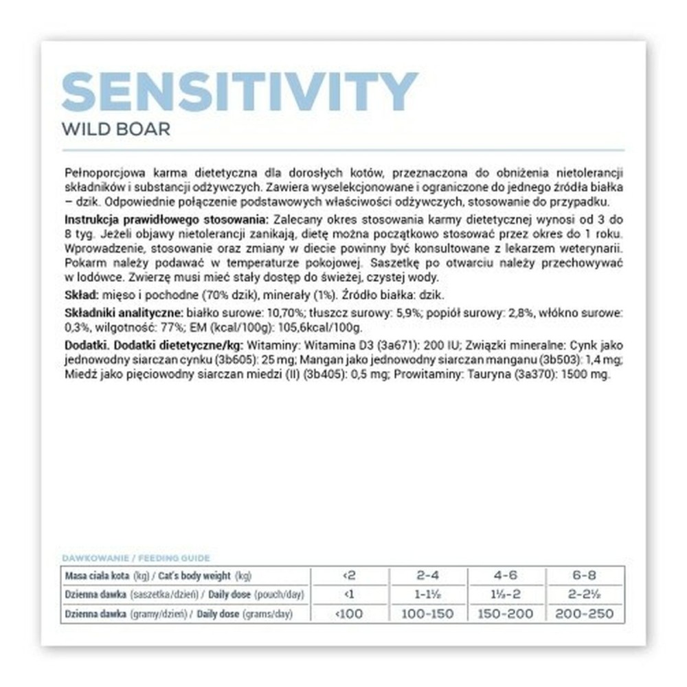 Katzenfutter VETEXPERT Sensitivity Cat 100 g
