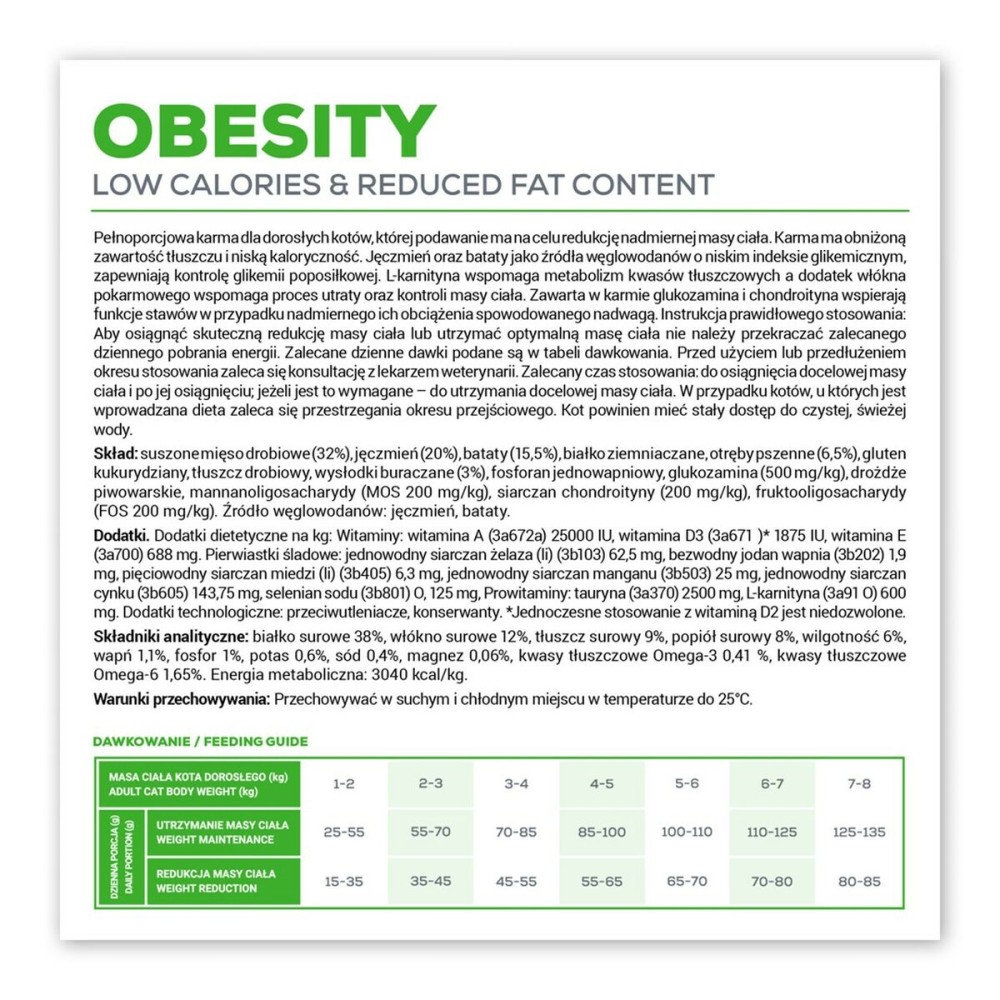 Katzenfutter VETEXPERT Obesity Cat 400 g