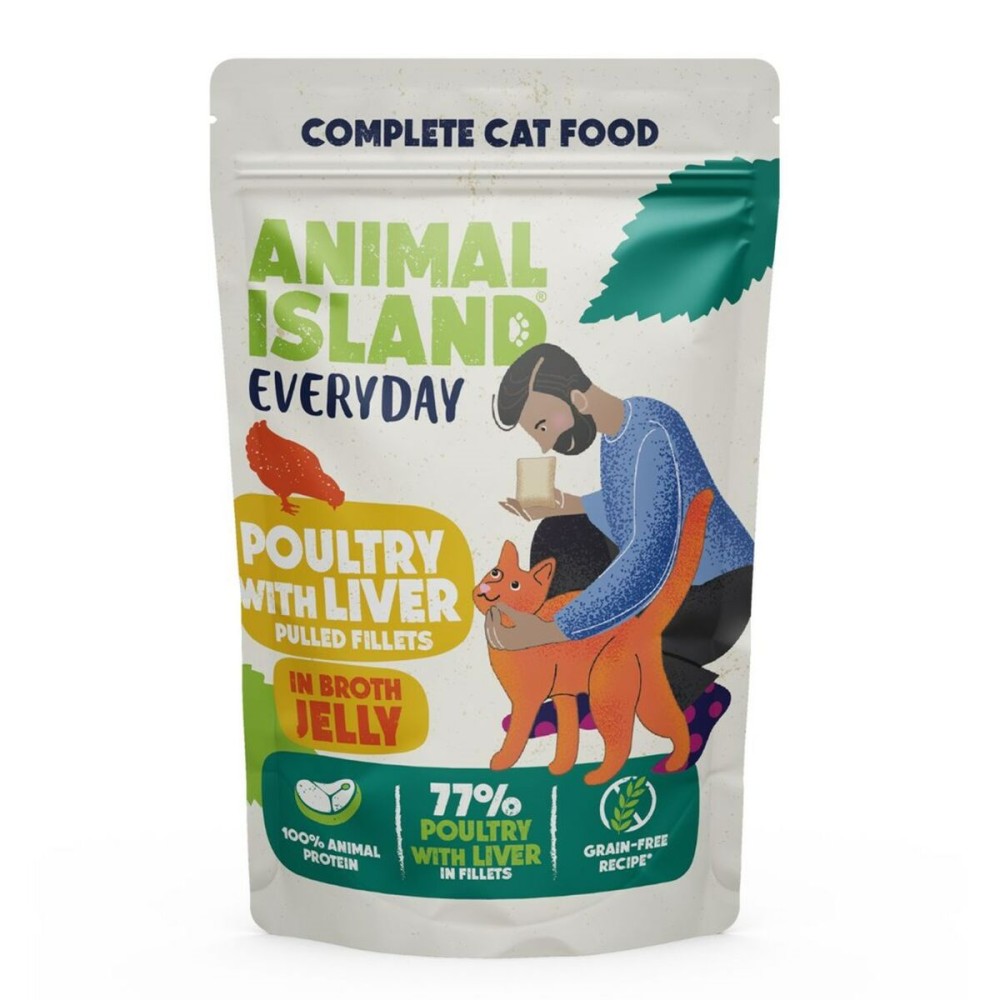 Katzenfutter ANIMAL ISLAND Everyday Veal and poultry with liver 4 x 85 g
