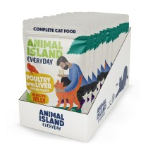 Katzenfutter ANIMAL ISLAND Everyday Poultry and liver in jelly 12 x 85 g