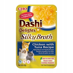 Collation pour Chat Inaba Dashi Delights Silky Broth Chicken with Tuna Poulet 40 g
