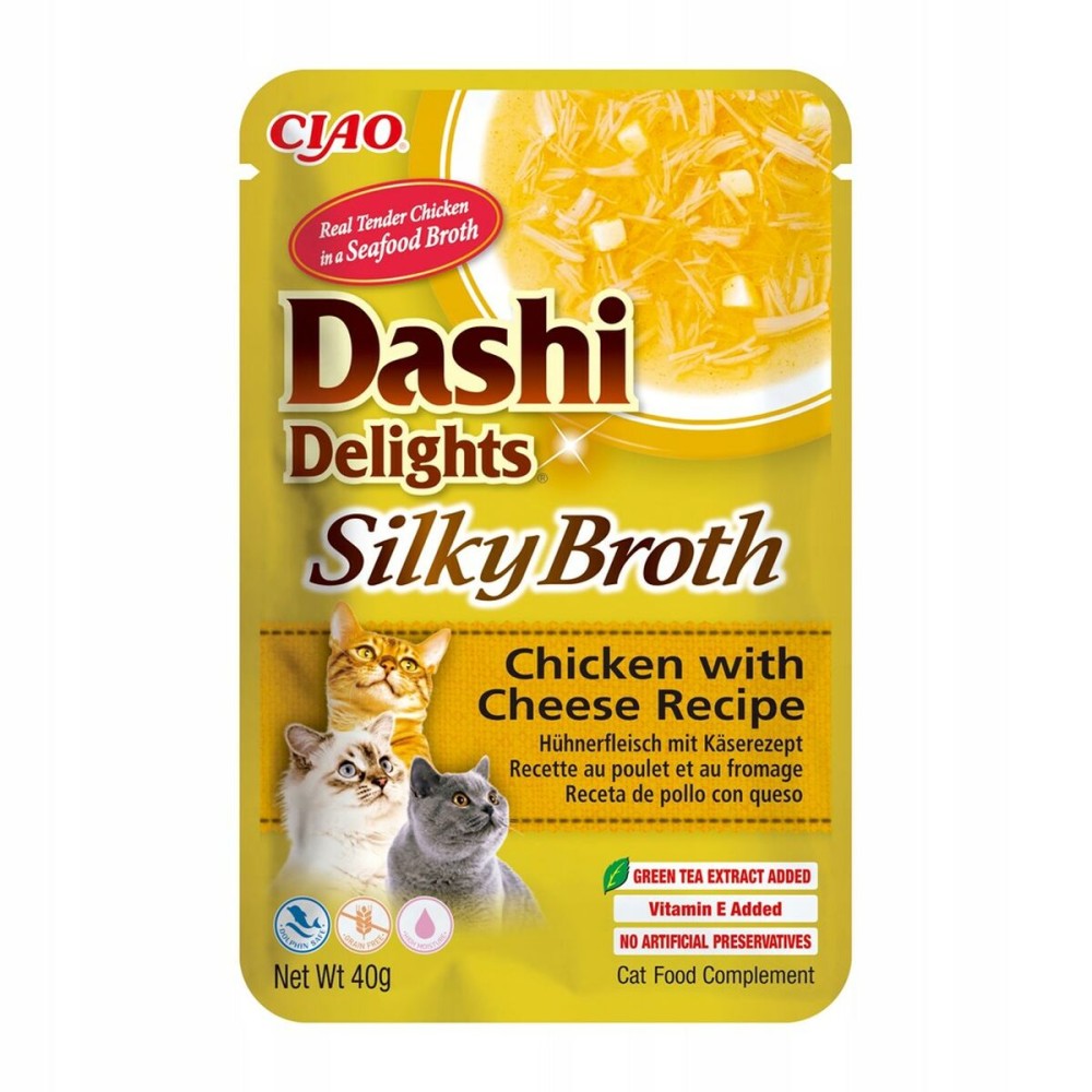 Collation pour Chat Inaba Dashi Delights Silky Broth Chicken with Cheese Poulet 40 g