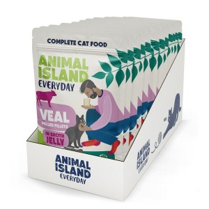 Katzenfutter ANIMAL ISLAND Everyday Jelly Veal 12 x 85 g
