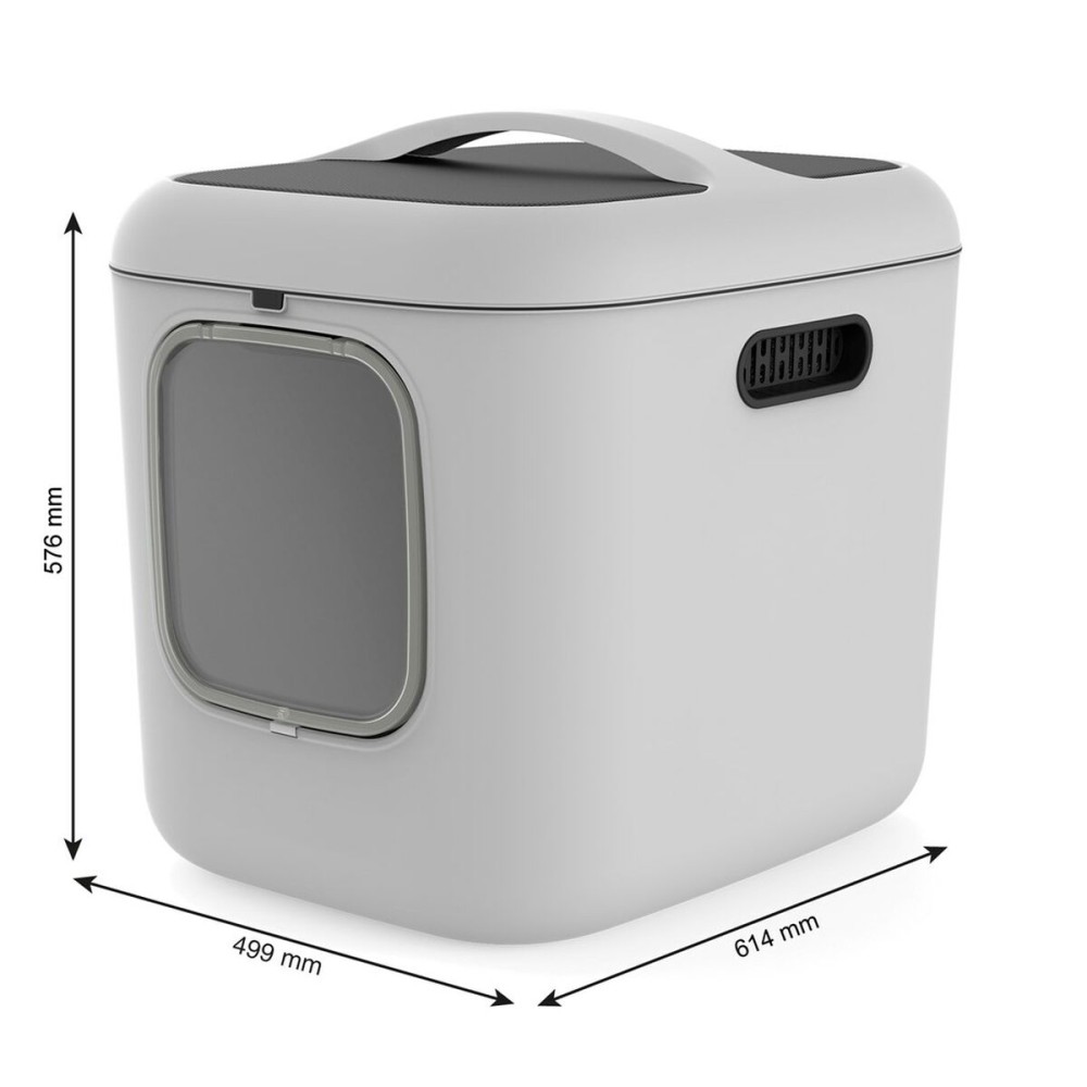 Cat Litter Box Rotho Biala XL White Plastic