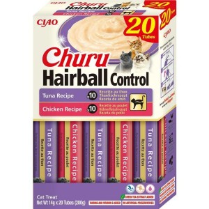 Snack for Cats Inaba Churu Hairball control Tuna and chicken recipe