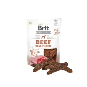 Hundesnack Brit Jerky Beef Real Fillets Huhn Rindfleisch 80 g