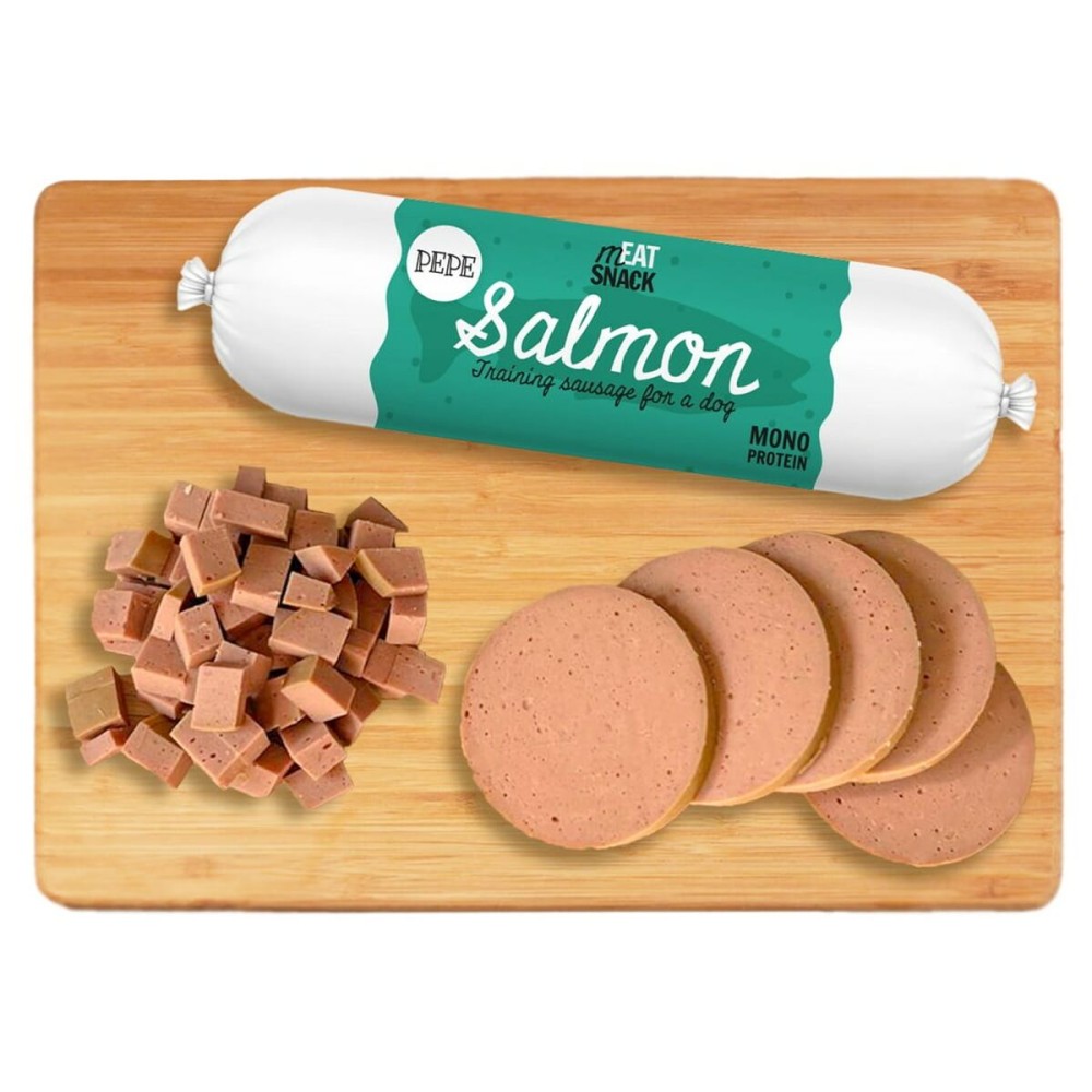 Hundesnack Paka Zwierzaka Pepe Sausage Salmon Lachsfarben 200 g