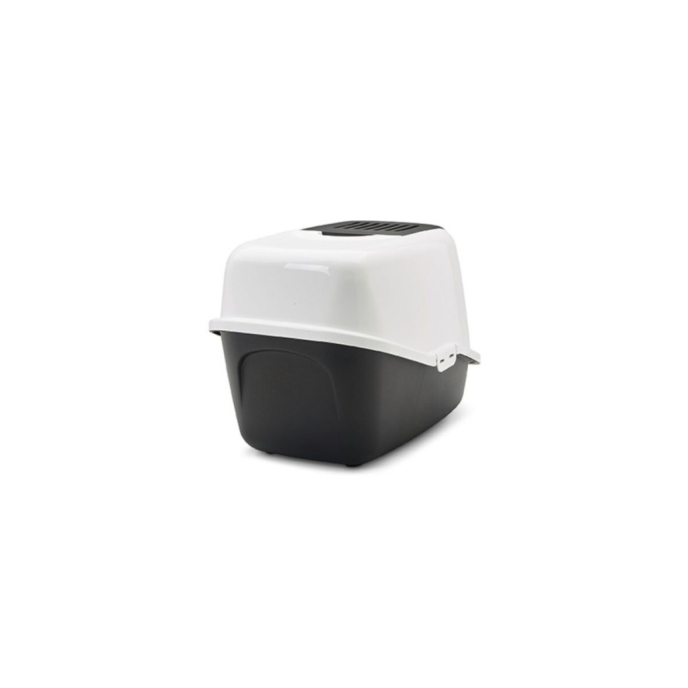 Cat Litter Box Savic Nestor White Black Plastic