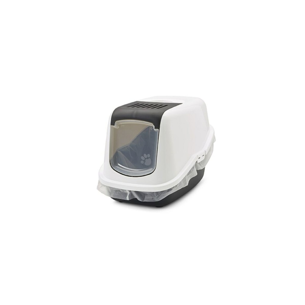 Cat Litter Box Savic Nestor White Black Plastic