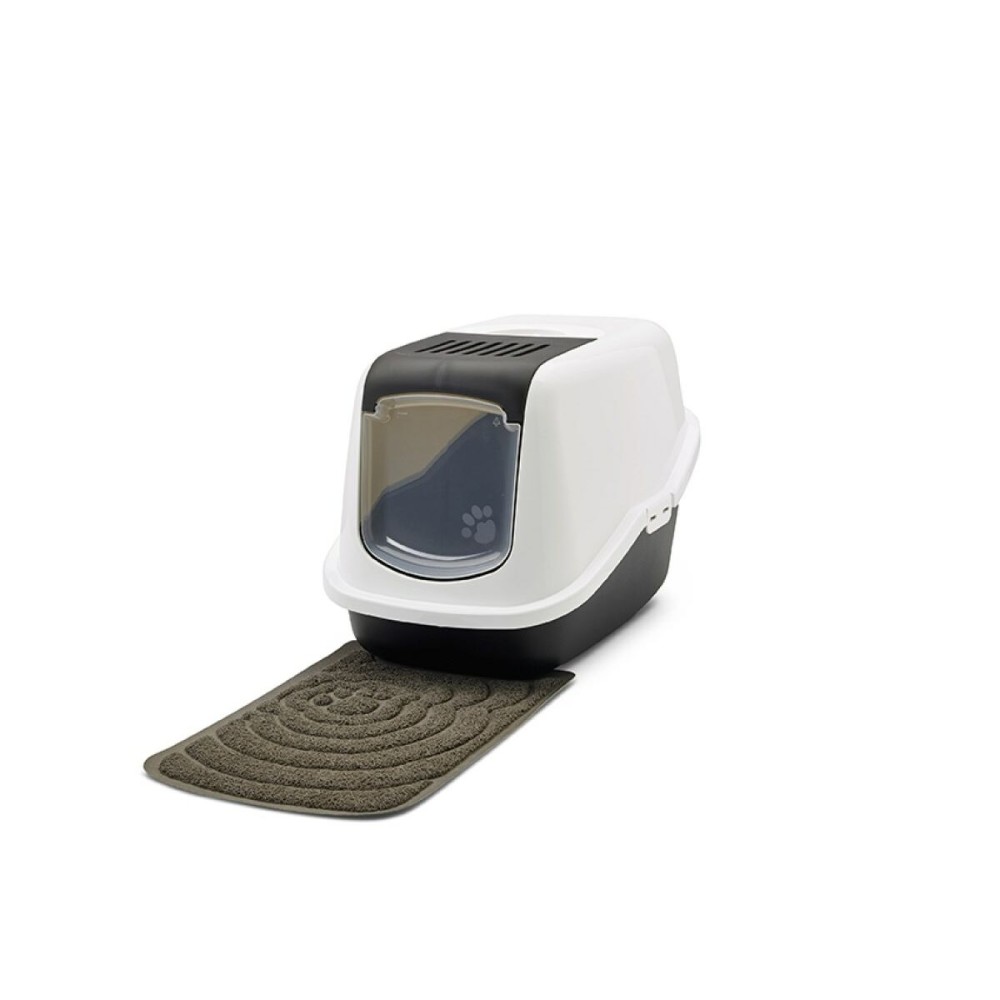 Cat Litter Box Savic Nestor White Black Plastic