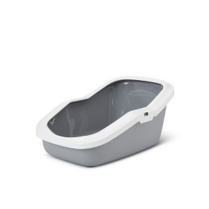 Cat Litter Box Savic White Grey Plastic