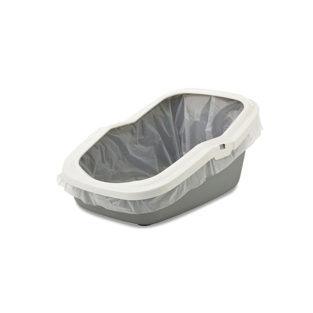 Cat Litter Box Savic White Grey Plastic