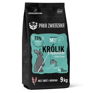Futter Paka Zwierzaka Rabbit with salmon M Hase 9 kg