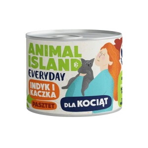Katzenfutter ANIMAL ISLAND Everyday Turkey and duck for kittens 185 g