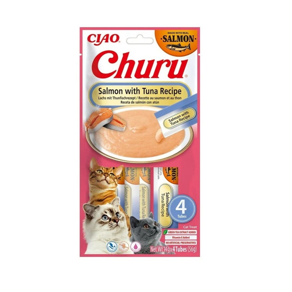 Collation pour Chat Inaba Churu Salmon with tuna recipe