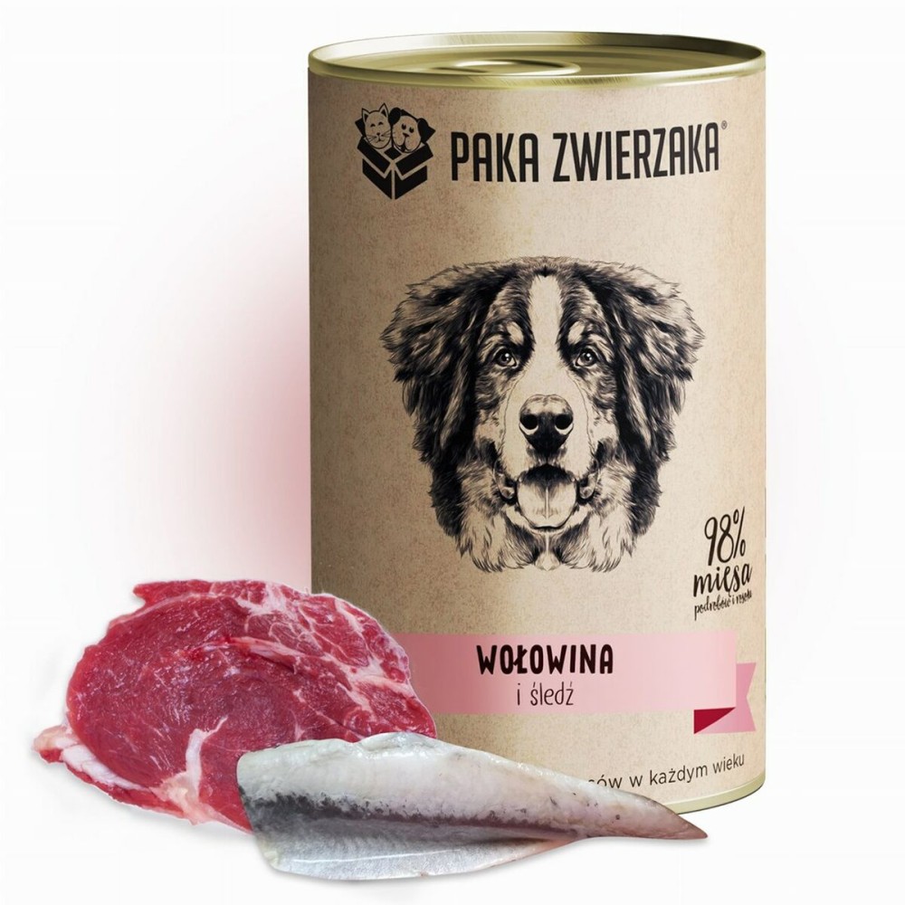 Nassfutter Paka Zwierzaka Beef and herring Rind und Kalbfleisch 400 g