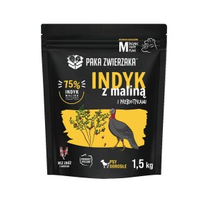 Futter Paka Zwierzaka Turkey with raspberry M Truthahn 1,5 Kg