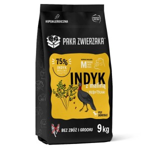 Futter Paka Zwierzaka Turkey with raspberry M Truthahn 9 kg