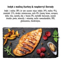 Futter Paka Zwierzaka Turkey with raspberry M Truthahn 9 kg