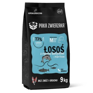 Futter Paka Zwierzaka Salmon with Baltic fish M Lachsfarben 9 kg