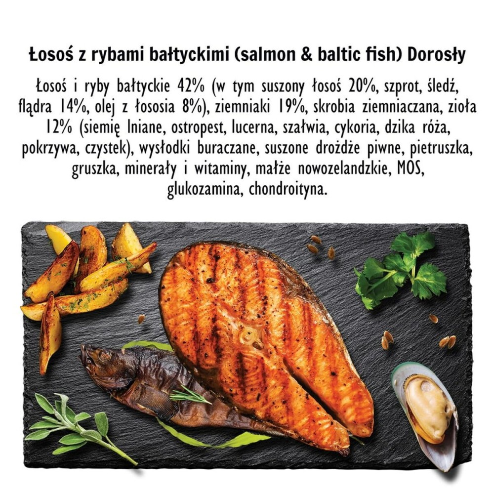 Futter Paka Zwierzaka Salmon with Baltic fish M Lachsfarben 9 kg