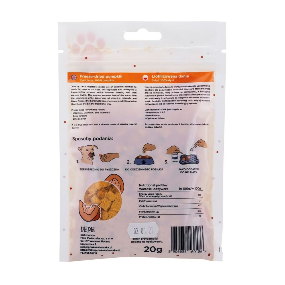 Hundesnack Paka Zwierzaka Pepe Lio Pumpkin Gemüse