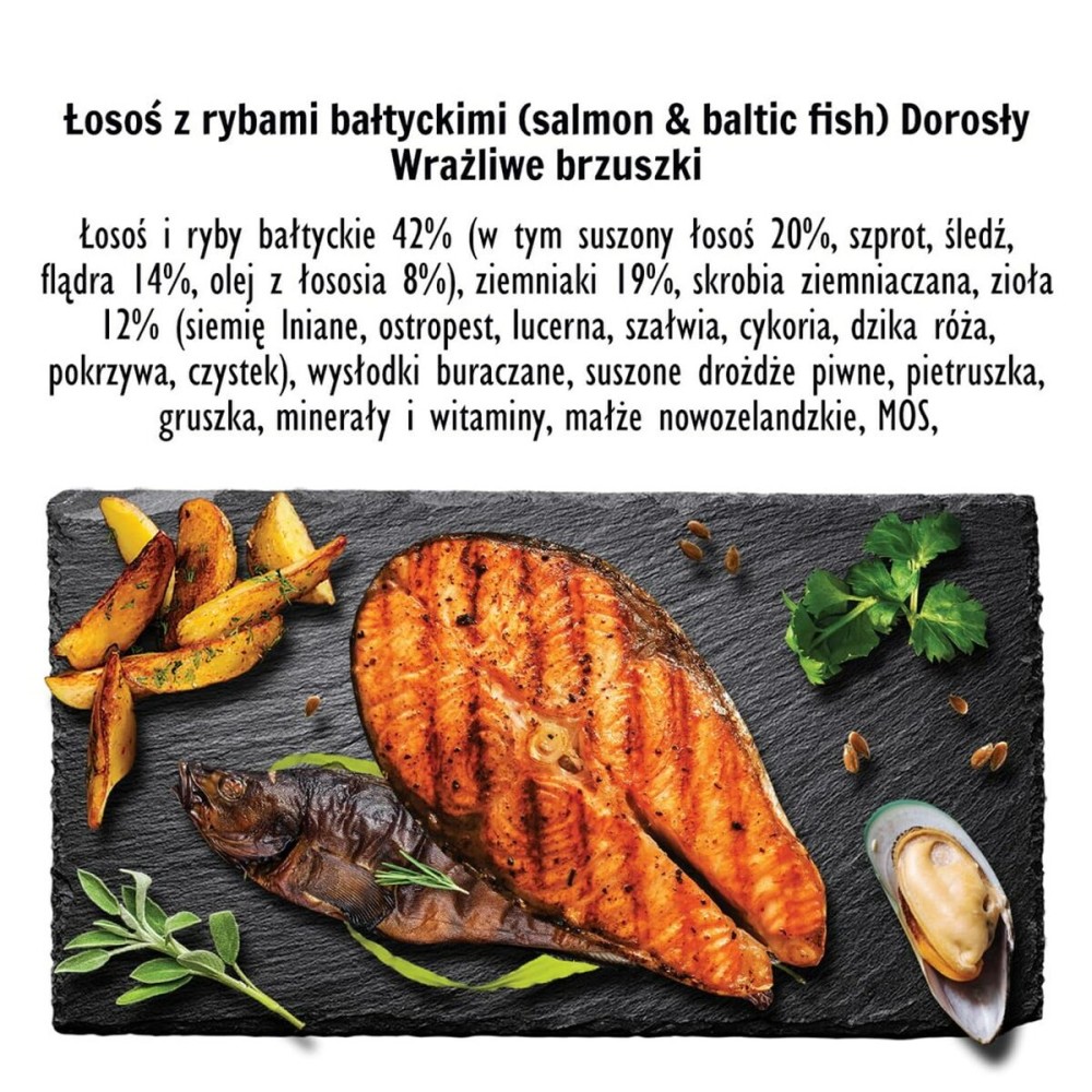 Futter Paka Zwierzaka Salmon with Baltic fish M Lachsfarben 3 Kg