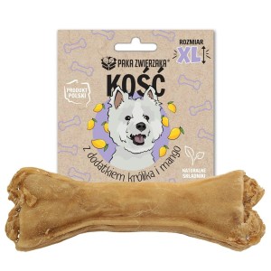 Hundesnack Paka Zwierzaka Bone with rabbit and mango XL 17 cm Hase 115 g