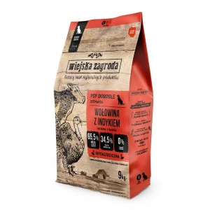 Futter WIEJSKA ZAGRODA Beef with turkey S Rindfleisch 9 kg