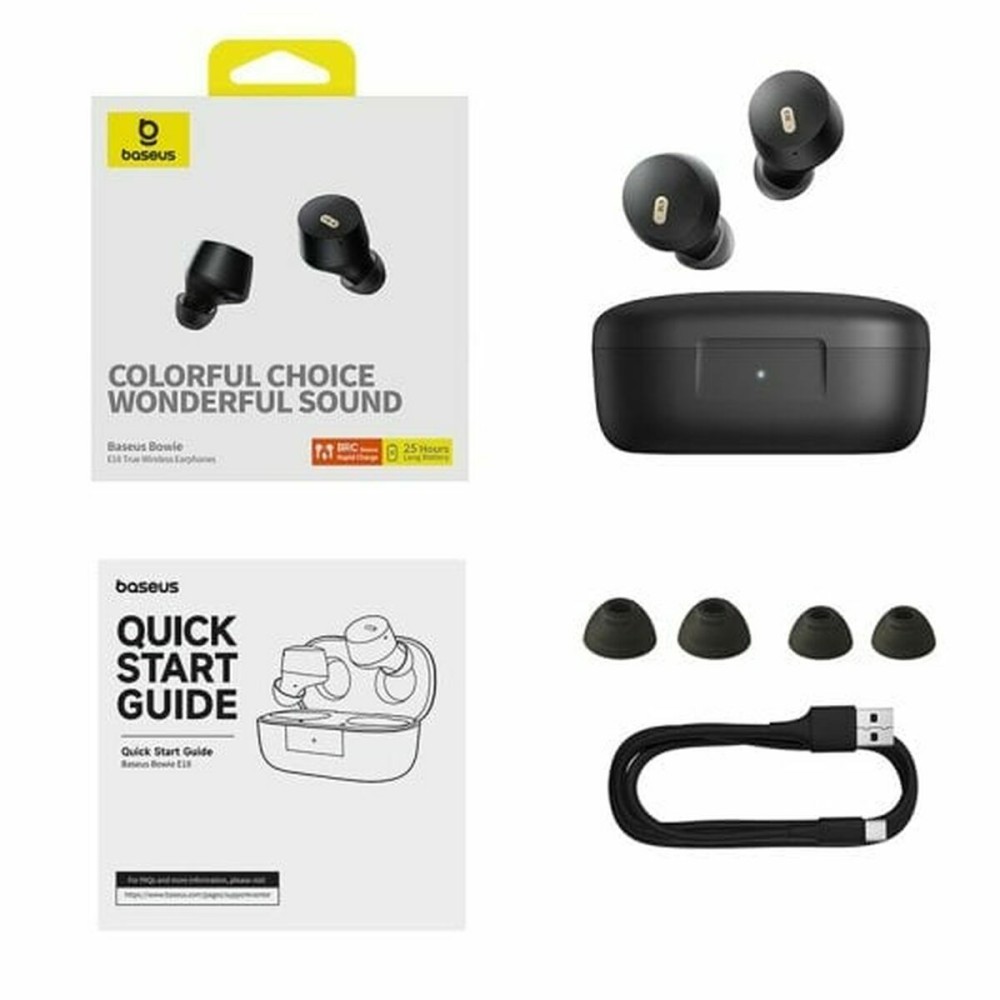 Casques avec Microphone Baseus A00023800123-00 Noir
