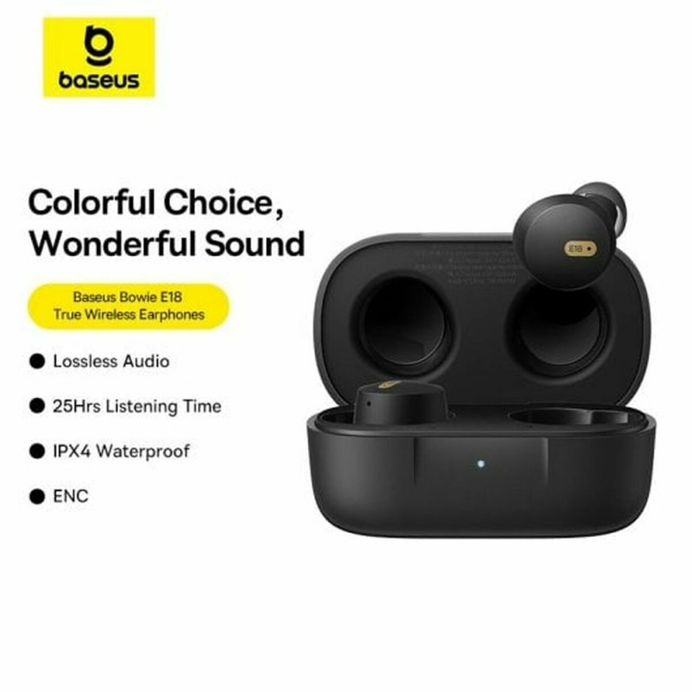 Casques avec Microphone Baseus A00023800123-00 Noir