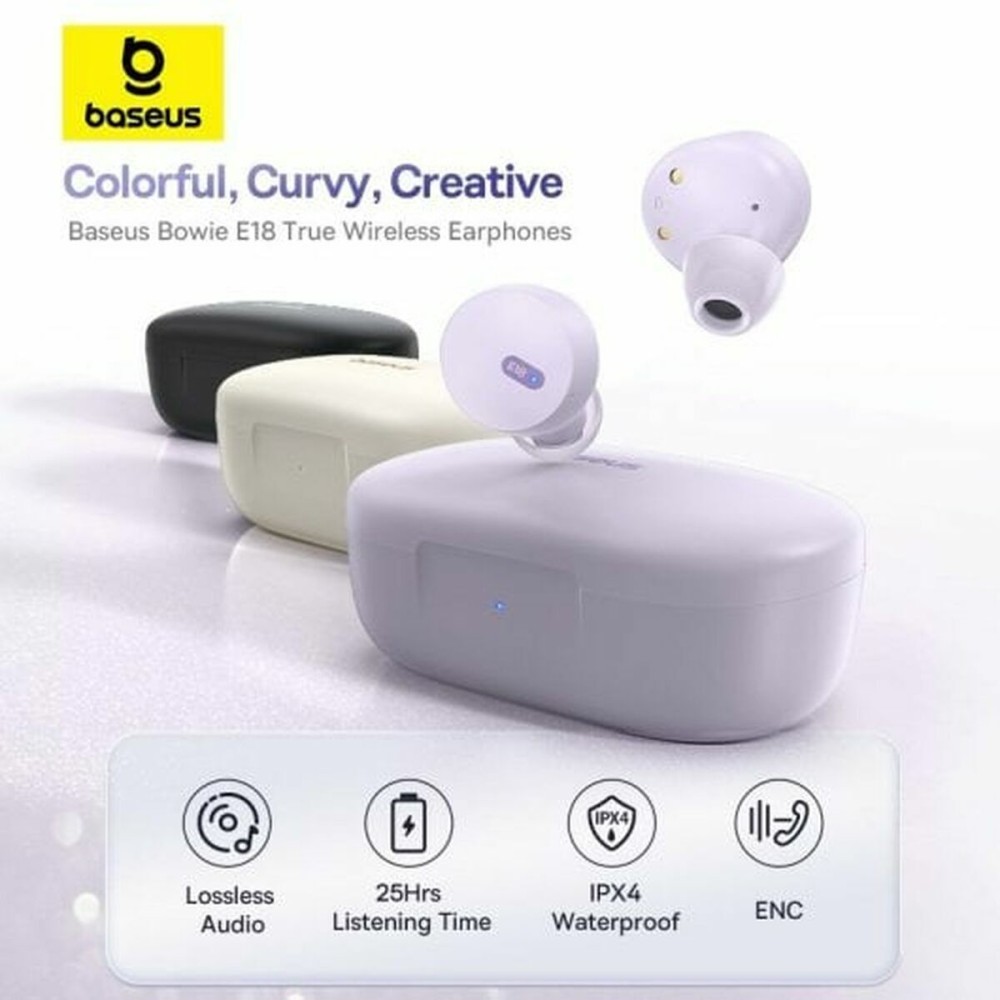 Casques avec Microphone Baseus A00023800123-00 Noir